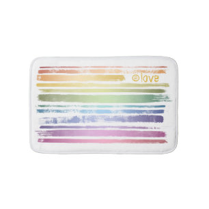 Equality Love Rainbow Brush Strokes LGBTQ ID656 Badmat