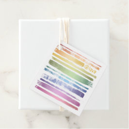 Equality Love Rainbow Brush Strokes LGBTQ ID656 Bedankjes Labels