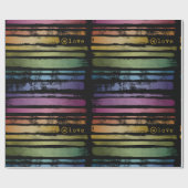 Equality Love Rainbow Brush Strokes LGBTQ ID656 Cadeaupapier (Vlak)