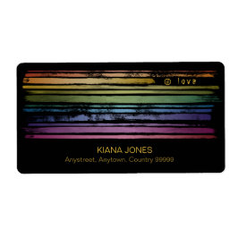 Equality Love Rainbow Brush Strokes LGBTQ ID656 Etiket