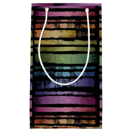 Equality Love Rainbow Brush Strokes LGBTQ ID656 Klein Cadeauzakje (Voorkant)