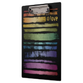 Equality Love Rainbow Brush Strokes LGBTQ ID656 Klembord (Links)