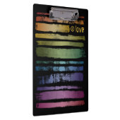 Equality Love Rainbow Brush Strokes LGBTQ ID656 Klembord (Rechts)