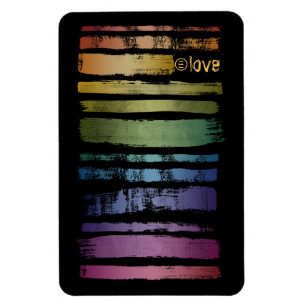 Equality Love Rainbow Brush Strokes LGBTQ ID656 Magneet