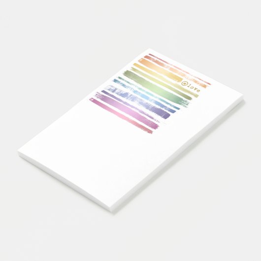 Equality Love Rainbow Brush Strokes LGBTQ ID656 Post-it® Notes (Schuin)