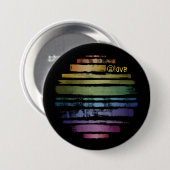 Equality Love Rainbow Brush Strokes LGBTQ ID656 Ronde Button 7,6 Cm (Voorkant /achterkant)