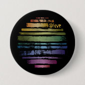 Equality Love Rainbow Brush Strokes LGBTQ ID656 Ronde Button 7,6 Cm (Voorkant)