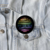 Equality Love Rainbow Brush Strokes LGBTQ ID656 Ronde Button 7,6 Cm (In situ)