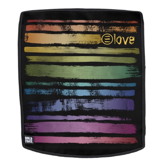 Equality Love Rainbow Brush Strokes LGBTQ ID656 Rugtassen (Verwijderbaar gezicht)