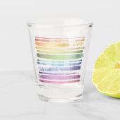 Equality Love Rainbow Brush Strokes LGBTQ ID656 Shot Glas (Voorkant)