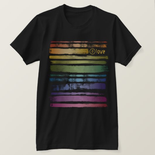 Equality Love Rainbow Brush Strokes LGBTQ ID656 T-shirt (Design voorkant)
