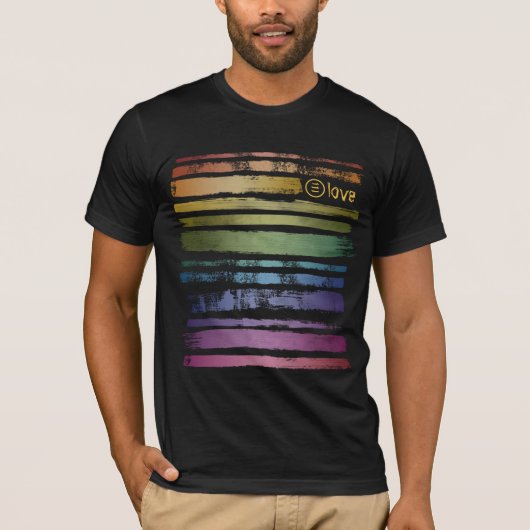 Equality Love Rainbow Brush Strokes LGBTQ ID656 T-shirt (Voorkant)
