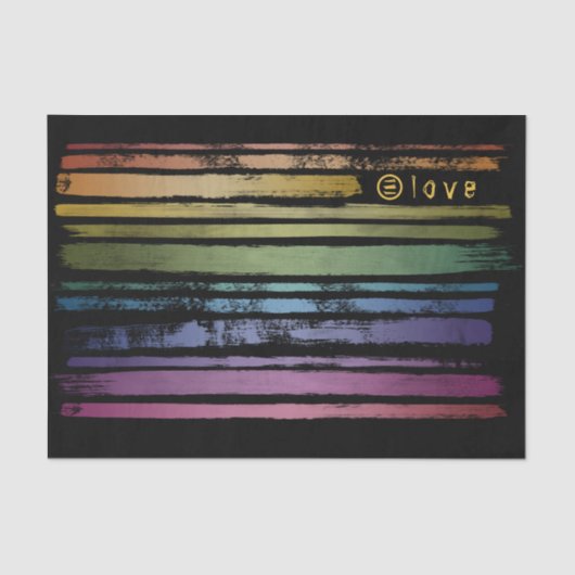 Equality Love Rainbow Brush Strokes LGBTQ ID656 Tissuepapier (Voorkant)