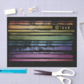 Equality Love Rainbow Brush Strokes LGBTQ ID656 Tissuepapier (Craft)