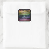 Equality Love Rainbow Brush Strokes LGBTQ ID656 Vierkante Sticker (Tas)