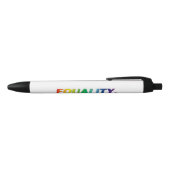 "Equality" Pride LGBTQ regenboog kleuren - Zwarte Inkt Pen (Bovenkant)
