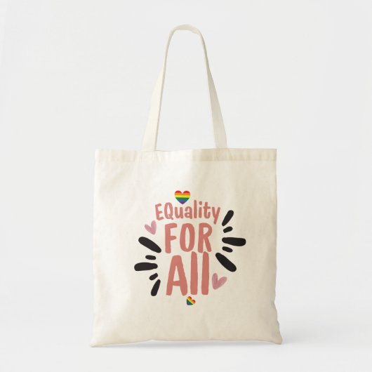 Equality Pride Month Tote Tas – Regenboog LGBTQ (Voorkant)