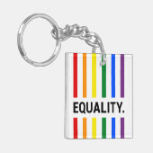 Equality Pride Rainbow Acrylic Sleutelhanger (Voorkant Links)