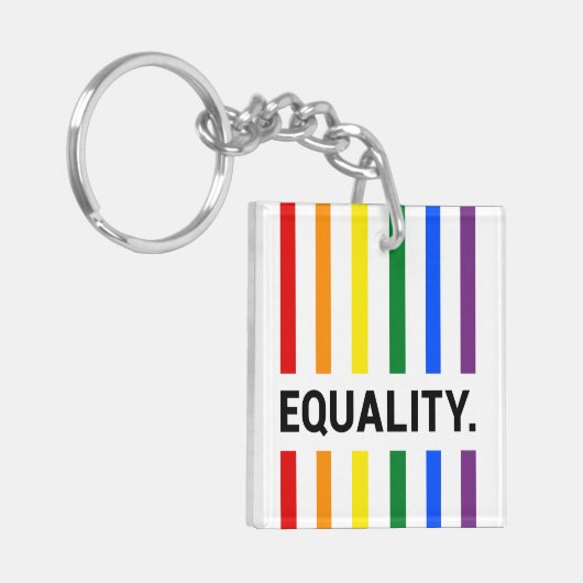 Equality Pride Rainbow Acrylic Sleutelhanger (Voorkant Links)