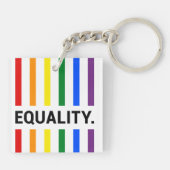 Equality Pride Rainbow Acrylic Sleutelhanger (Achterkant)