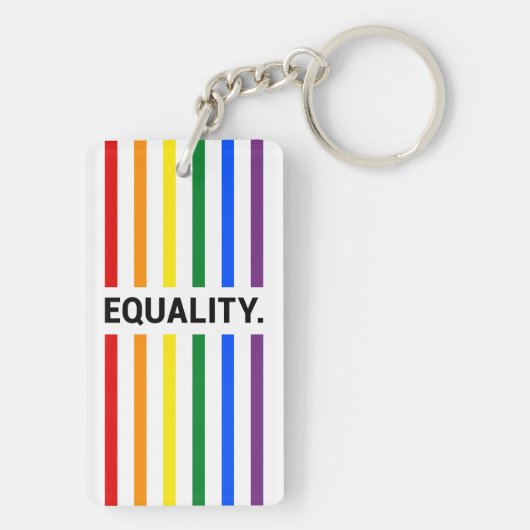 Equality Pride Rainbow Acrylic Sleutelhanger (achterkant)