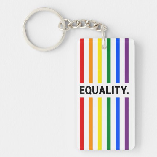 Equality Pride Rainbow Acrylic Sleutelhanger (Voorkant)