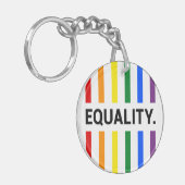 Equality Pride Rainbow Acrylic Sleutelhanger (Voorkant Links)