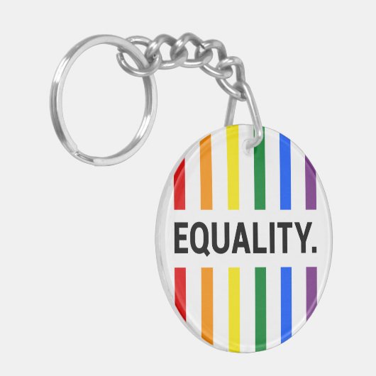 Equality Pride Rainbow Acrylic Sleutelhanger (Voorkant Links)