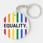 Equality Pride Rainbow Acrylic Sleutelhanger (Achterkant)