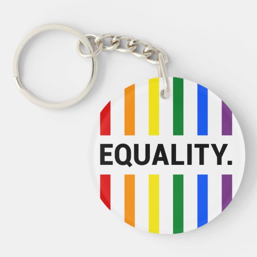 Equality Pride Rainbow Acrylic Sleutelhanger (Voorkant)