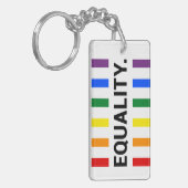 Equality Pride Rainbow Acrylic Sleutelhanger (Voorkant Links)