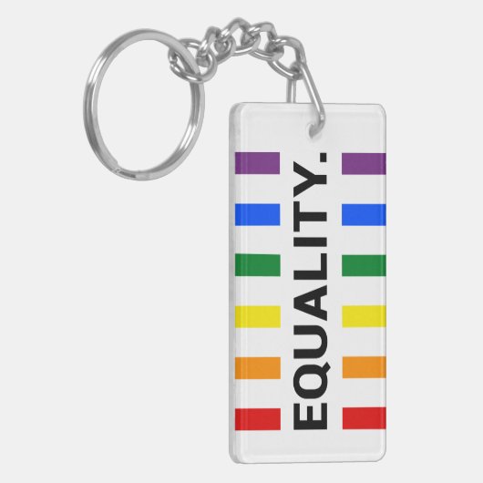 Equality Pride Rainbow Acrylic Sleutelhanger (Voorkant Links)