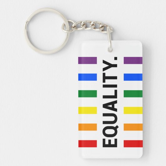 Equality Pride Rainbow Acrylic Sleutelhanger (Voorkant)