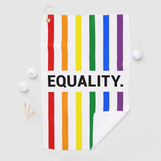Equality Pride Rainbow Golfhanddoek (Insitu)