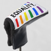 Equality Pride Rainbow Putter Head Hoesje Golfheadcover (3/4 voorkant)