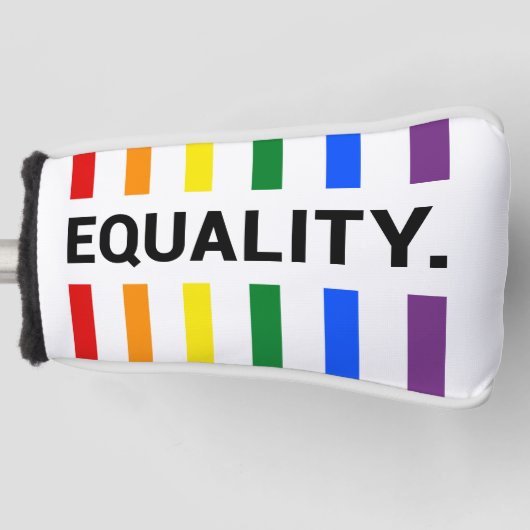 Equality Pride Rainbow Putter Head Hoesje Golfheadcover (Voorkant)