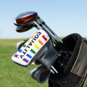 Equality Pride Rainbow Putter Head Hoesje Golfheadcover (Insitu)
