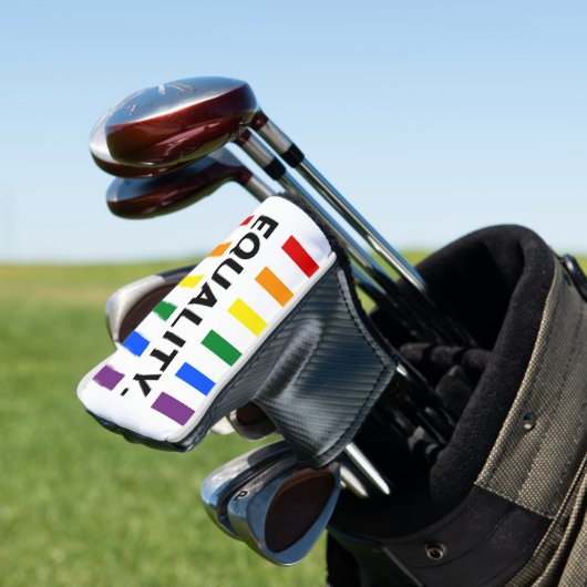 Equality Pride Rainbow Putter Head Hoesje Golfheadcover (Insitu)