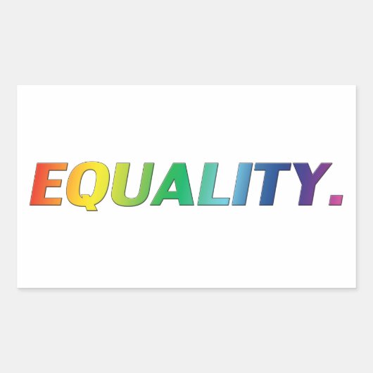 Equality Rainbow Pride Kleuren sticker - stickers (Voorkant)
