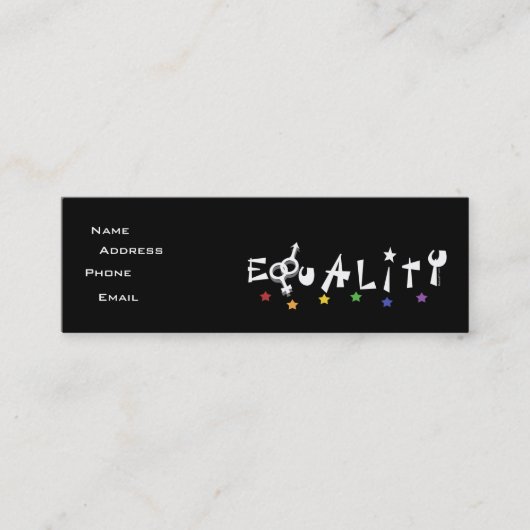 Equality Stars Profile Card Mini Visitekaartje (Voorkant)