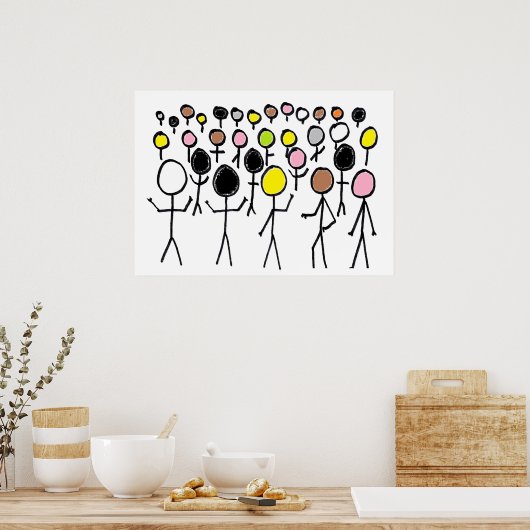 Equality Stickmen Poster (Keuken)