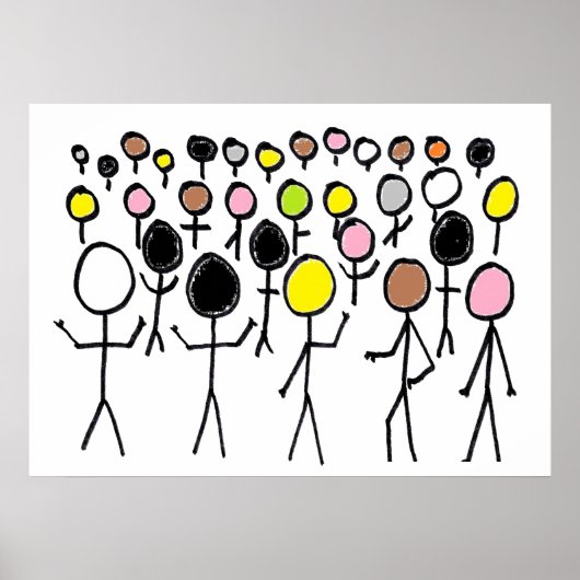 Equality Stickmen Poster (Voorkant)