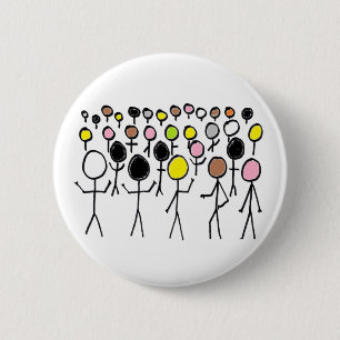 Equality Stickmen Ronde Button 5,7 Cm