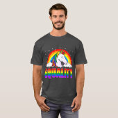 Equality Unicorn Rainbow Flag LGBQ Gay Pride T-shirt (Voorkant volledig)