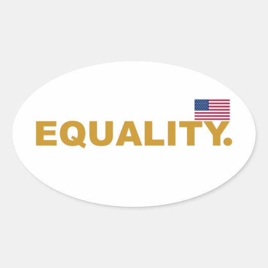 Equality USA Collectie 2 Ovale Sticker (Voorkant)