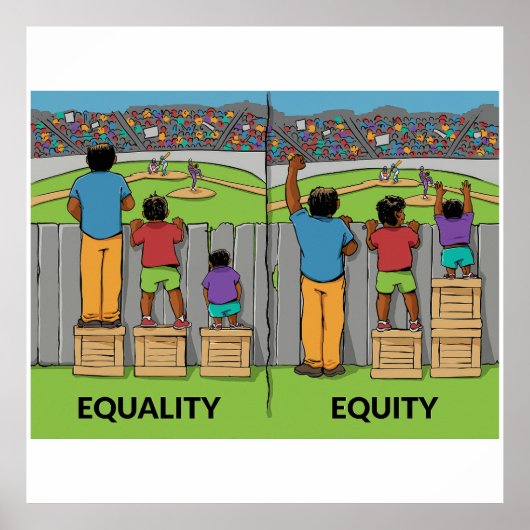 Equality vs Equity – Inspiring Social Justice Poster (Voorkant)