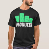 Equalizer Bars Distressed Music Producer T-shirt (Voorkant)