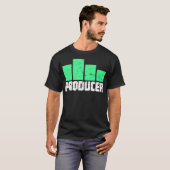 Equalizer Bars Distressed Music Producer T-shirt (Voorkant volledig)