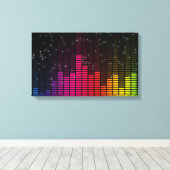 Equalizer Disco Lights Music Volume Canvas Afdruk (Insitu (Houten vloer))