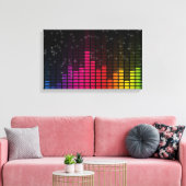 Equalizer Disco Lights Music Volume Canvas Afdruk (Insitu (Woonkamer))